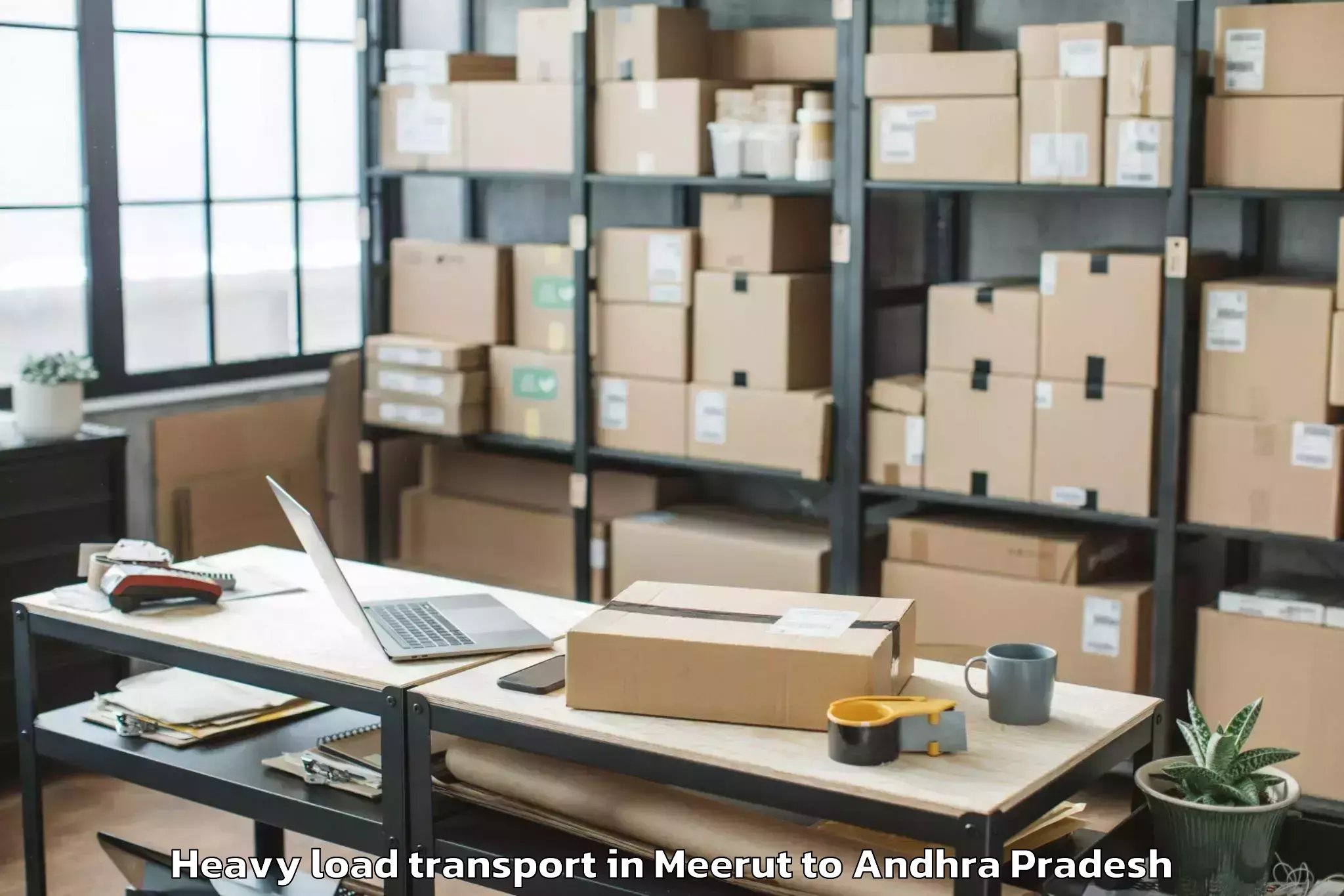 Get Meerut to Peddaraveedu Heavy Load Transport